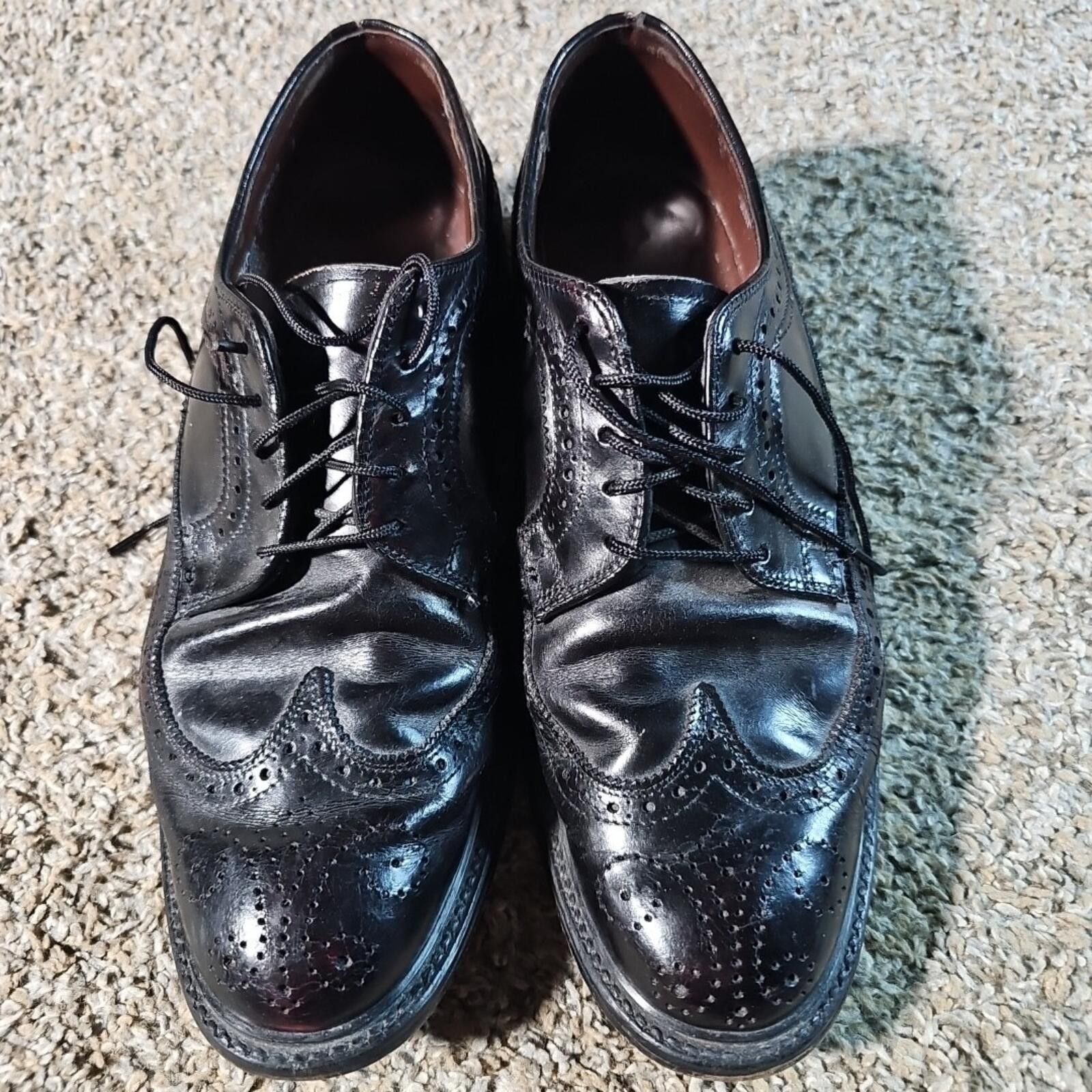 Nunn Bush Nunn Bush Black Wingtips 895393 8½D Dress Shoes Size US 8.5 / EU 41-42 - 2 Thumbnail