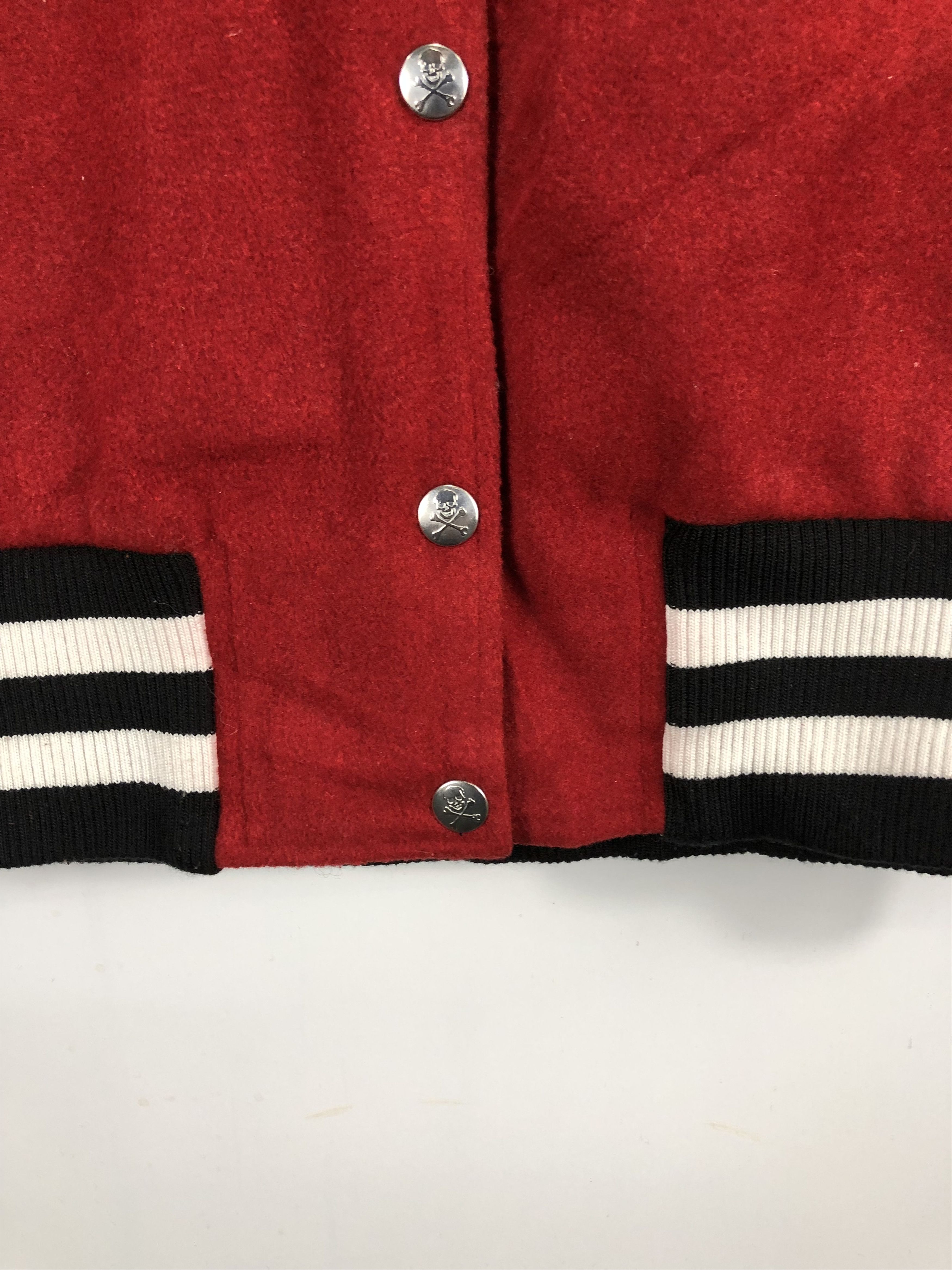 Japanese Brand Vintage Super Lovers Varsity Jacket Red Leather Sleeve V0248 Size US L / EU 52-54 / 3 - 6 Thumbnail
