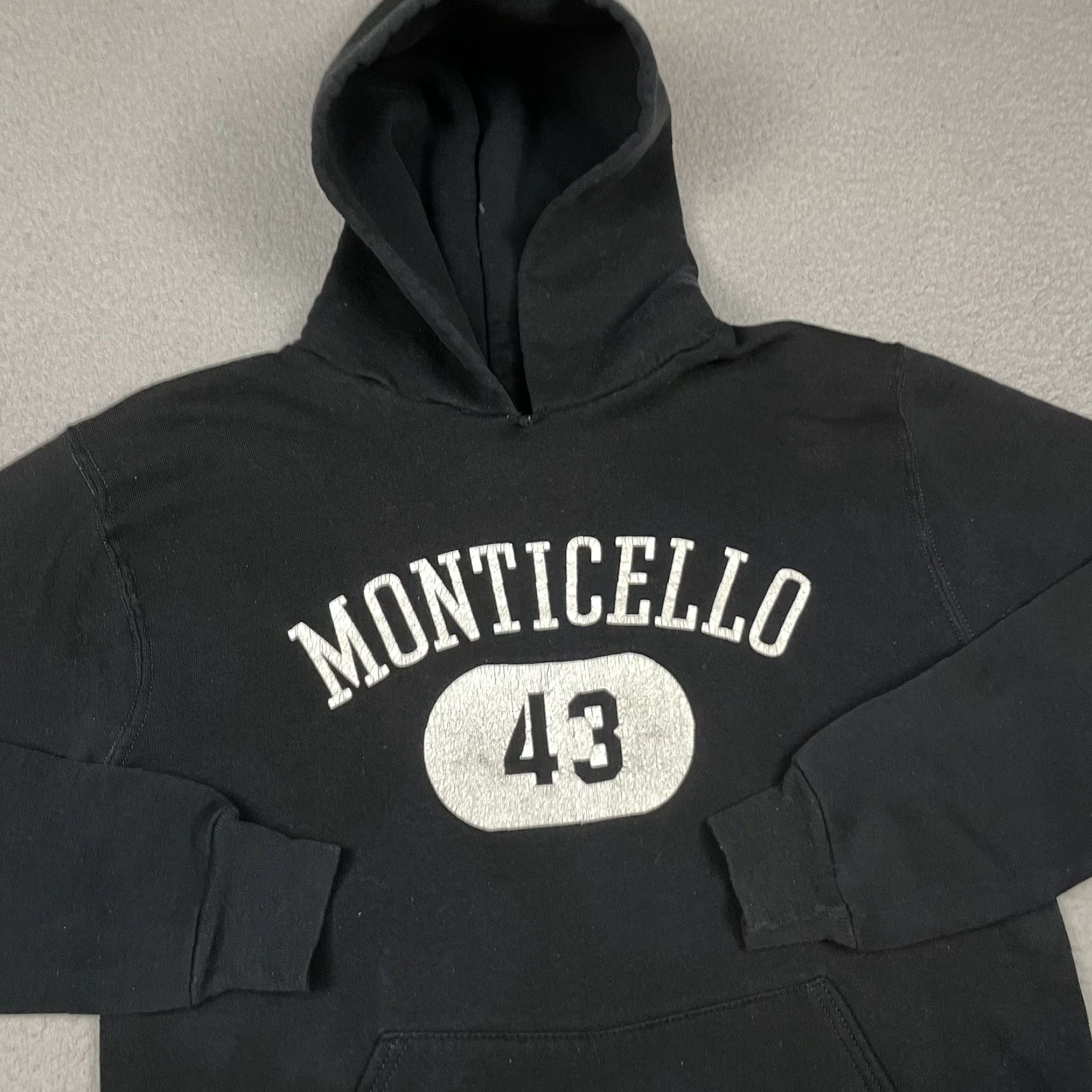 Russell Athletic VINTAGE Russell Athletic Hoodie Mens Black Sweatshirt Adult M 80s Monticello College Uni Fraternity 1980s 90s Men Size US M / EU 48-50 / 2 - 2 Thumbnail