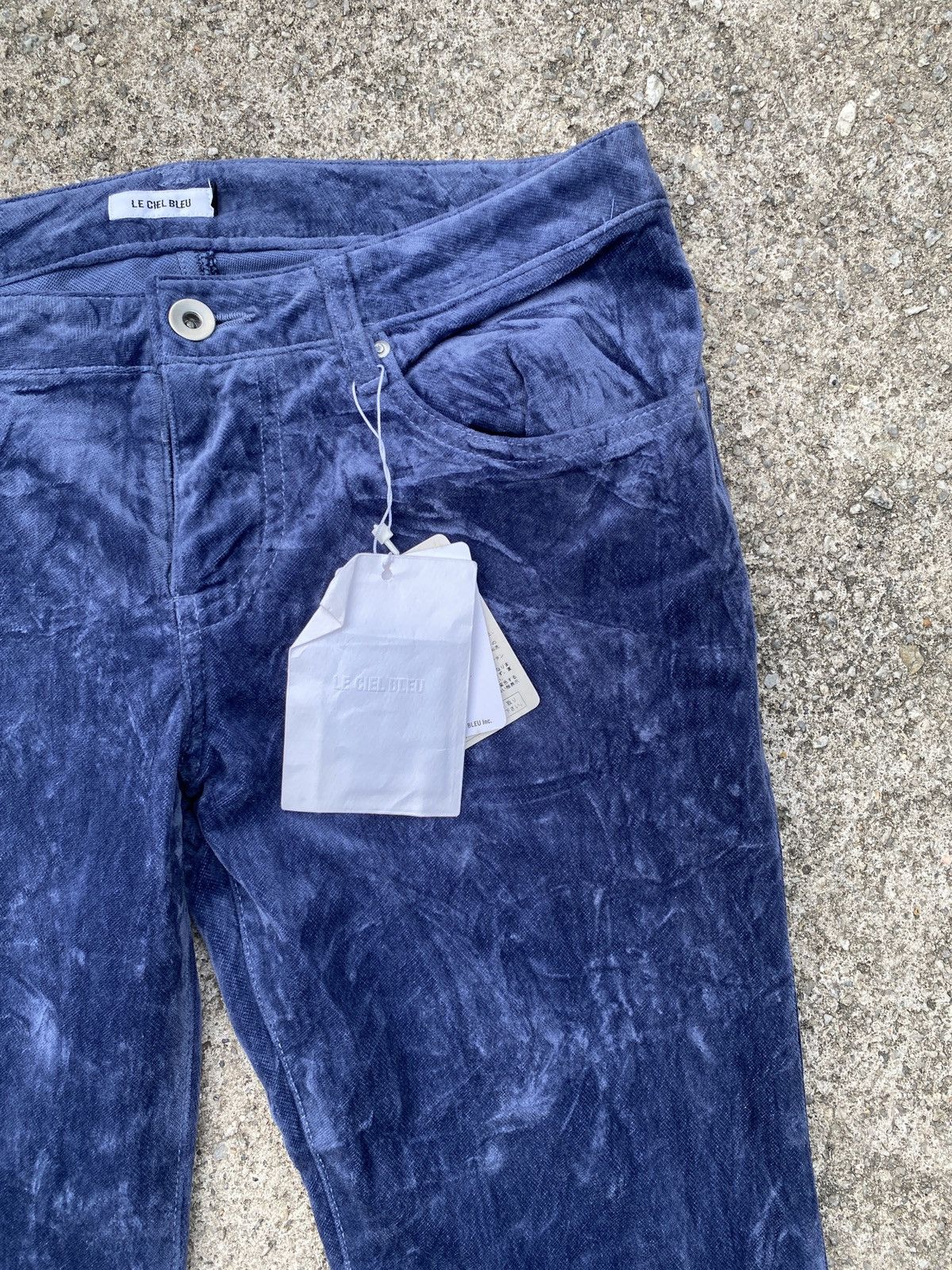 Japanese Brand × LE CIEL BLEU 2000s - Le Ciel Bleu Japan Velvet Low Rise Flare Pant Size US 29 - 12 Thumbnail