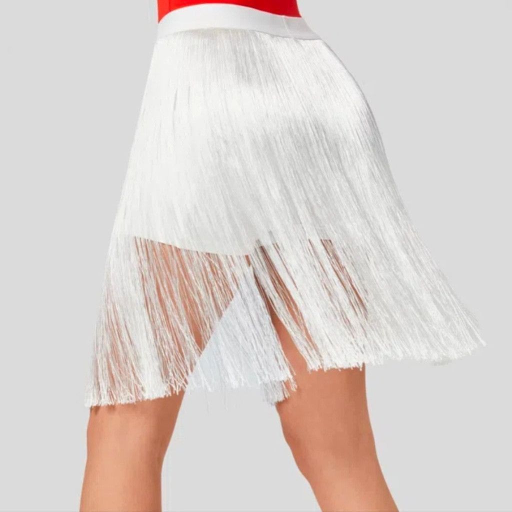 Other Halara High Waisted 2-in-1 Side Pock Fringe Midi Skirt med Size 24" / US 00 / IT 34 - 5 Thumbnail