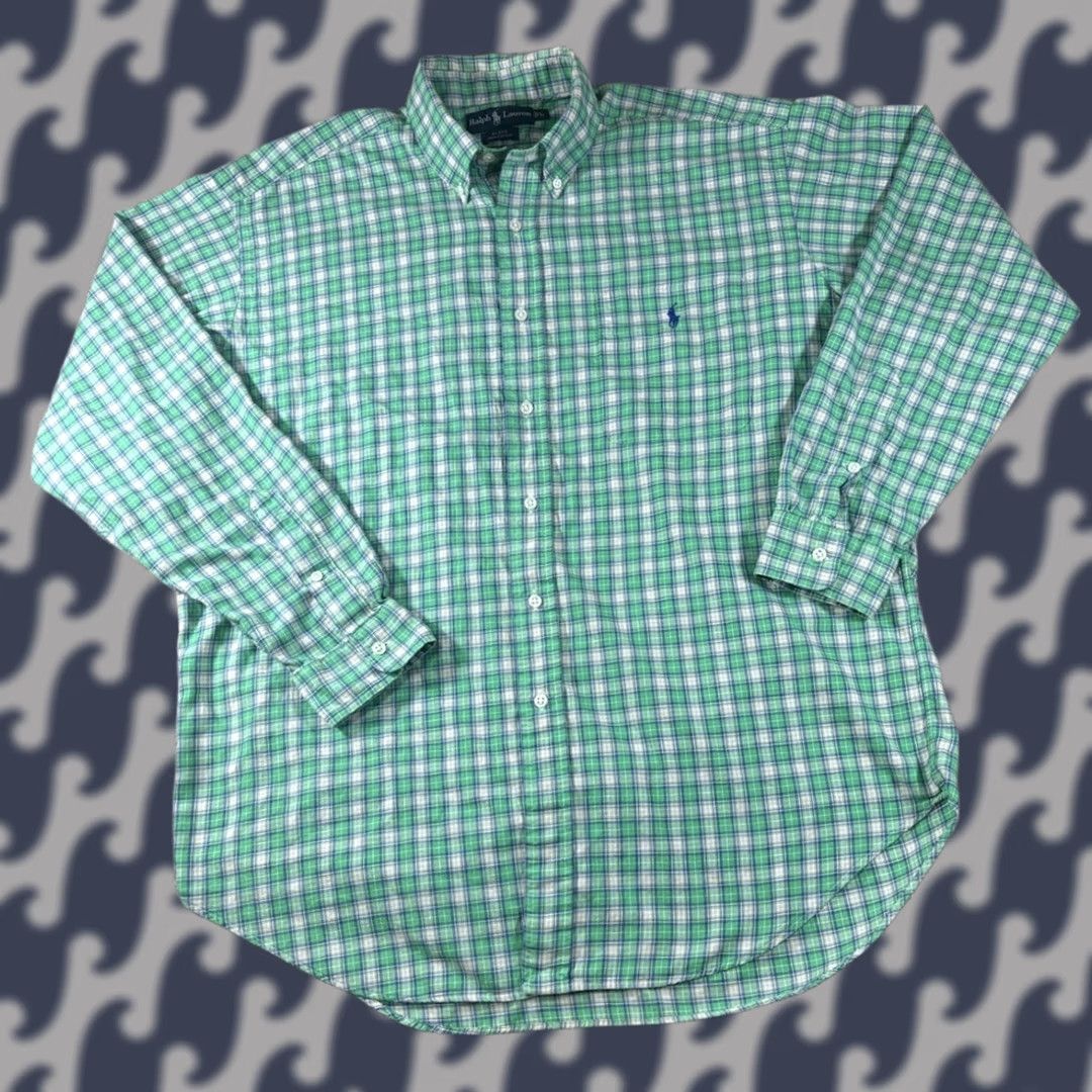 Ralph Lauren Ralph Lauren Blake Green Multicolor Plaid Button-Up Shirt Pony Long Sleeve Large Mens Regular Cotton Button-Front Shirt Size US L / EU 52-54 / 3 - 1 Thumbnail