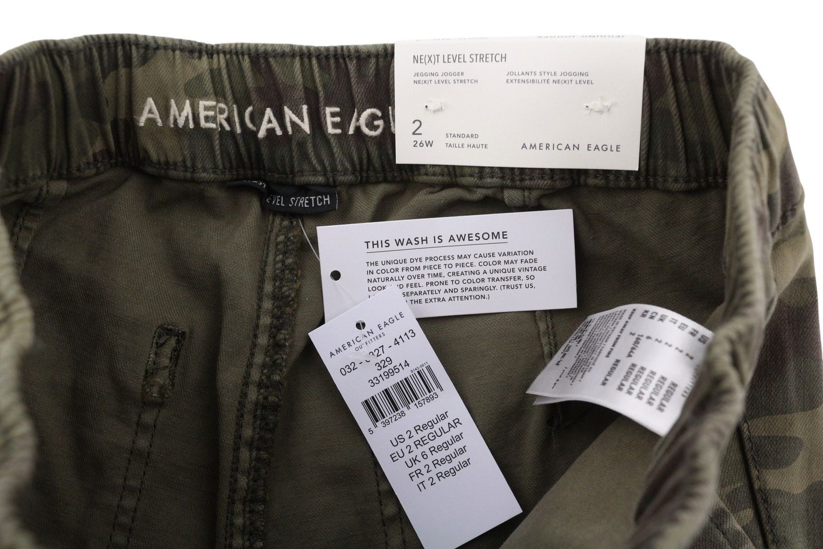 American Eagle Outfitters JEGGING JOGGER W26 Camo Pants 89005 Size 26" / US 2 / IT 38 - 7 Thumbnail