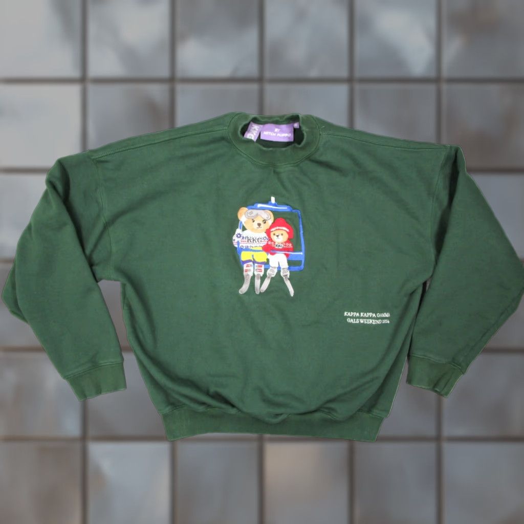 Mitch Flippo Sweatshirt Women Medium Green Kappa Kappa Gamma
