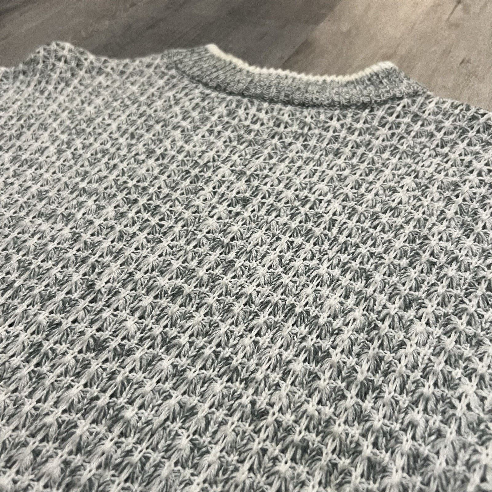 Vintage VTG Street Closed Grey/White Daisy Stitch 90s Mens Sweater M Size US M / EU 48-50 / 2 - 4 Thumbnail