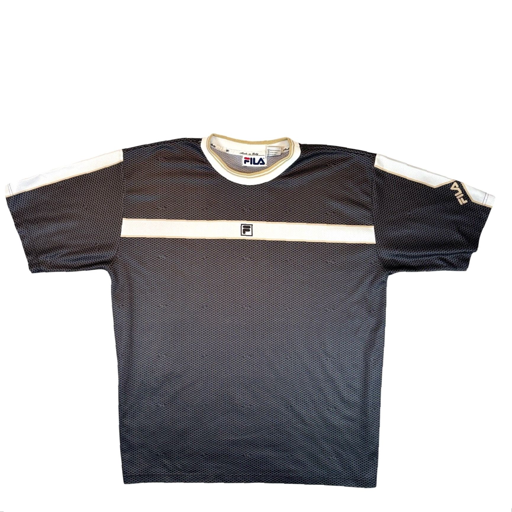 Fila VINTAGE FILA Shirt Medium Black Athletic Short Sleeve Made in Italy 80s Ladies Mens Unisex Adults M Black Short Sleeve 80s FILA Shirt Size US M / EU 48-50 / 2 - 2 Thumbnail