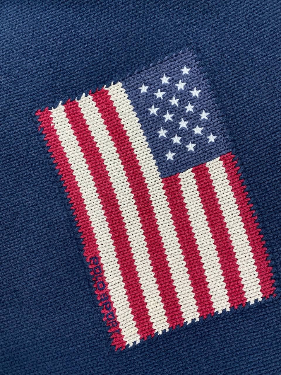 Polo Ralph Lauren Vintage Polo Ralph Lauren USA Flag Knit Sweater Wool 90s Size US XL / EU 56 / 4 - 2 Thumbnail
