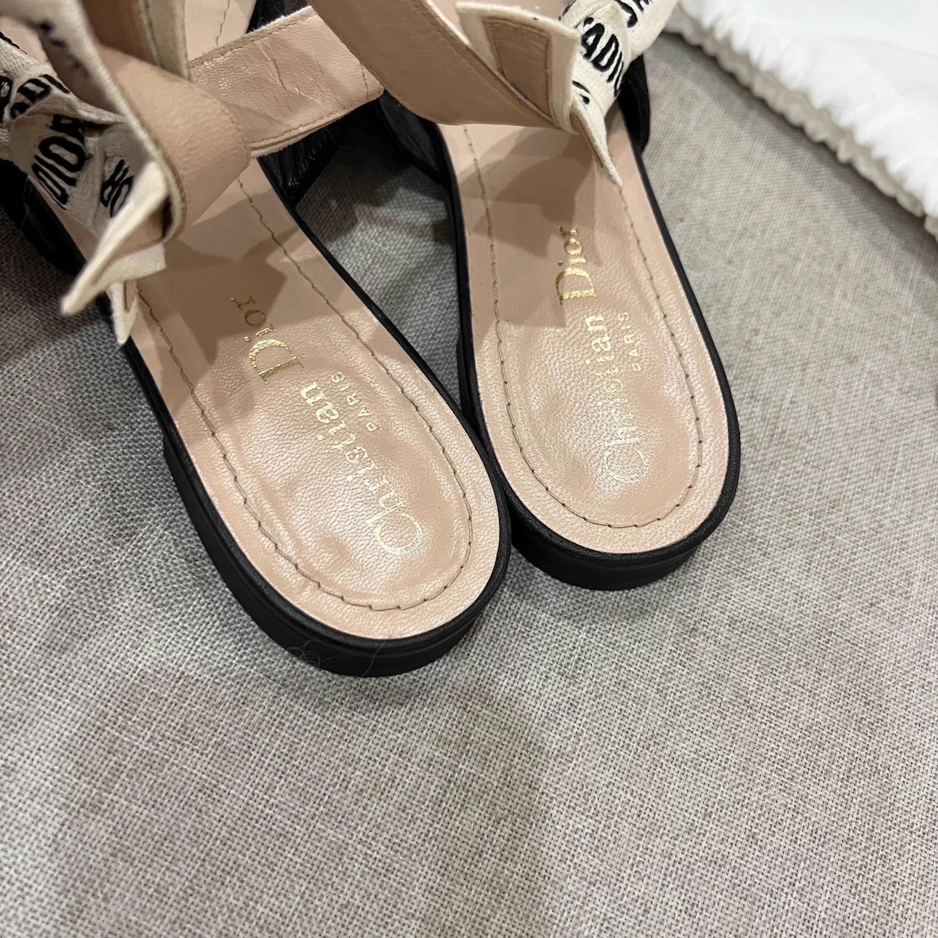Dior Dior J'Adior Logo Strap Black Flats 39 Size US 8.5 / IT 38.5 - 3 Thumbnail
