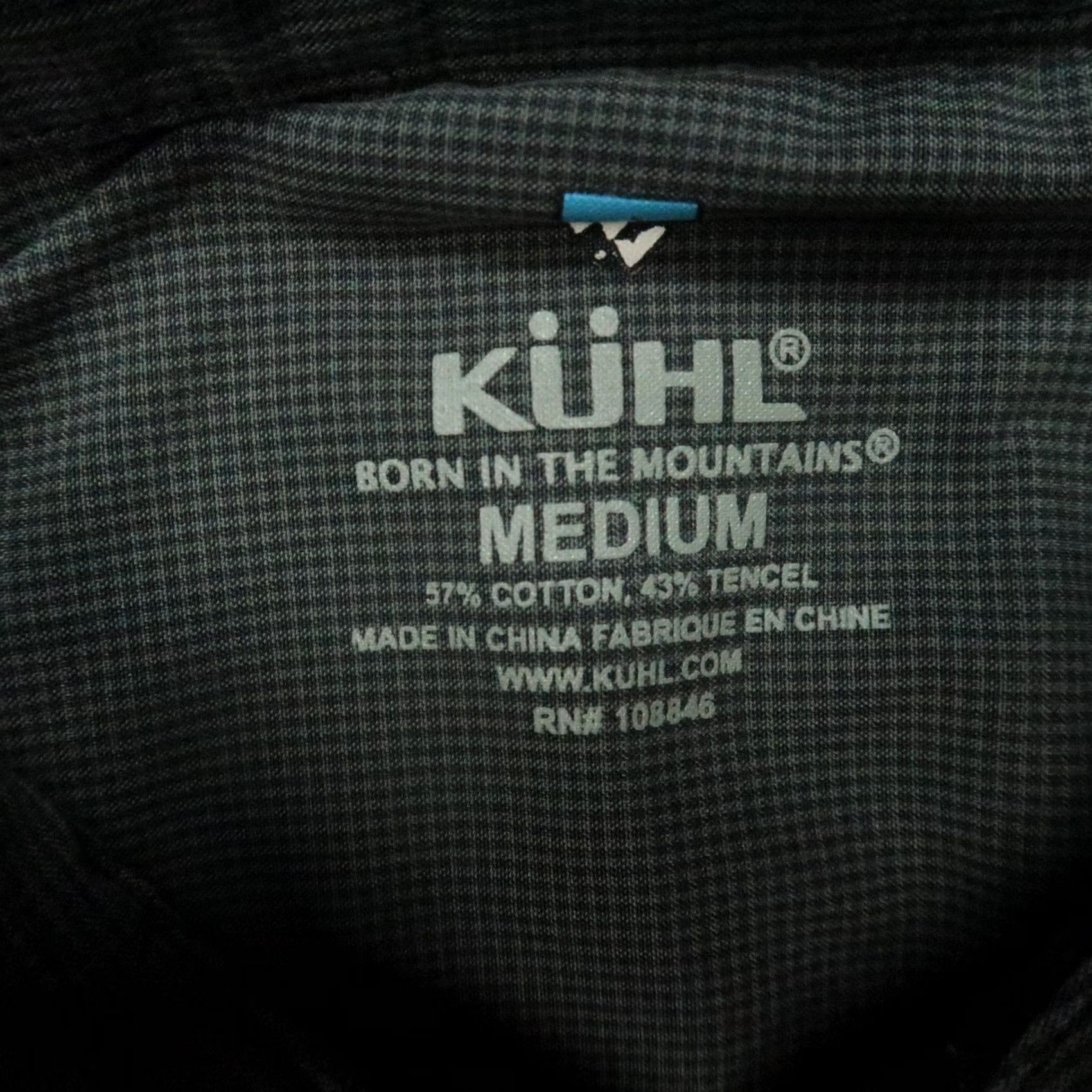 Vintage Kuhl Shirt Mens Medium Tan Blue Plaid Lightweight Flannel Long Sleeve Button-Up Casual Workwear/Travel Size US M / EU 48-50 / 2 - 3 Thumbnail