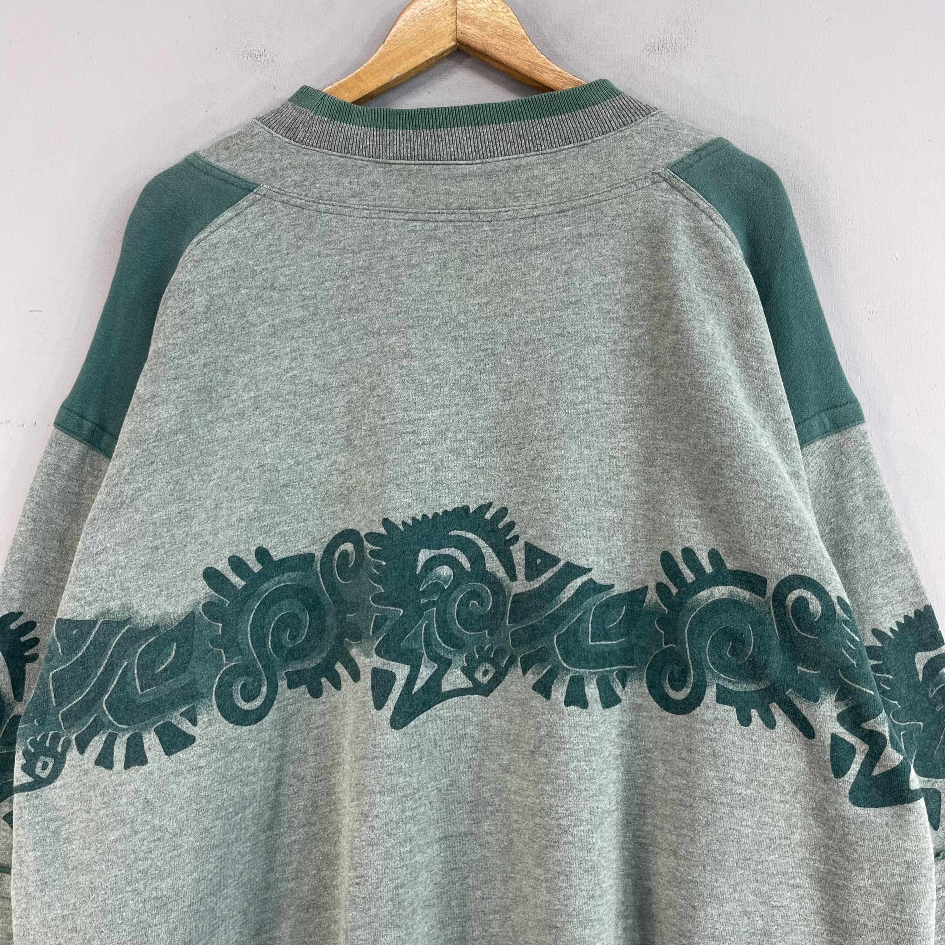 Le Coq Sportif × Vintage Vintage LE COQ SPORTIF Tribal Tattoo Style Stripe Sweatshirt Size US L / EU 52-54 / 3 - 7 Thumbnail