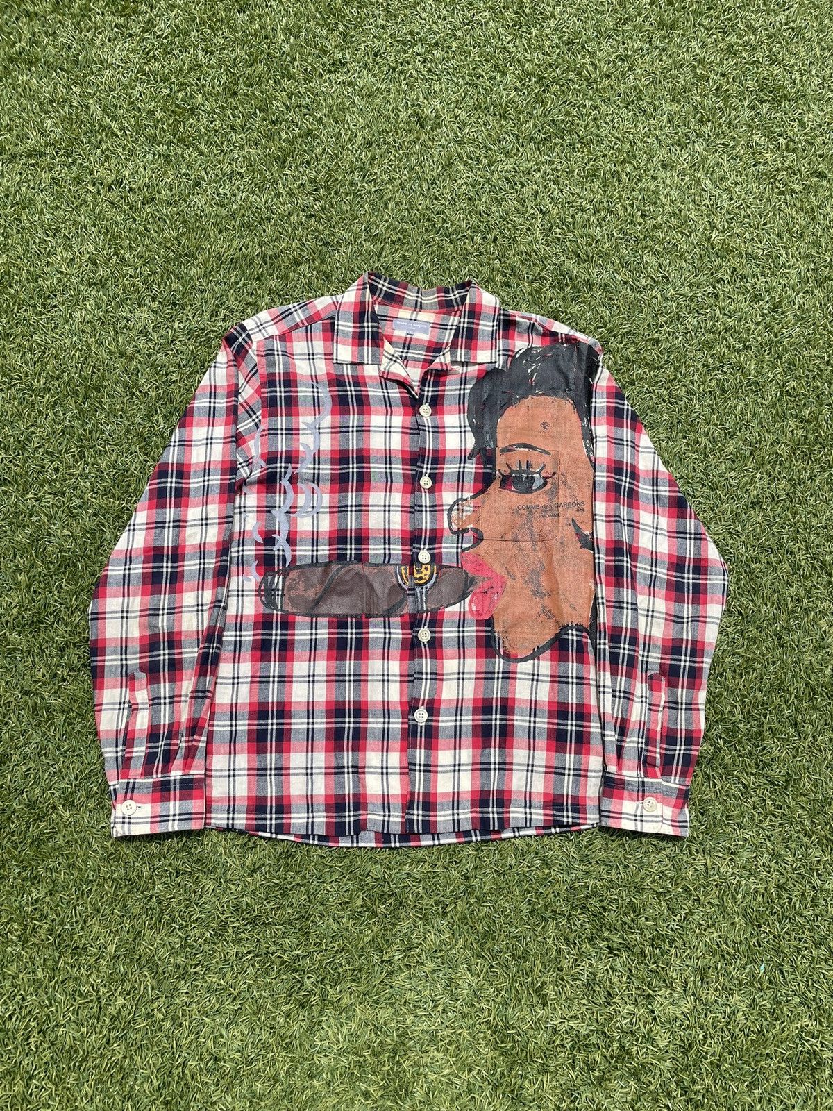 Comme des Garcons AD2002 Comme Des Garçons Homme Cuban Plaid Button Up Size US M / EU 48-50 / 2 - 1 Thumbnail