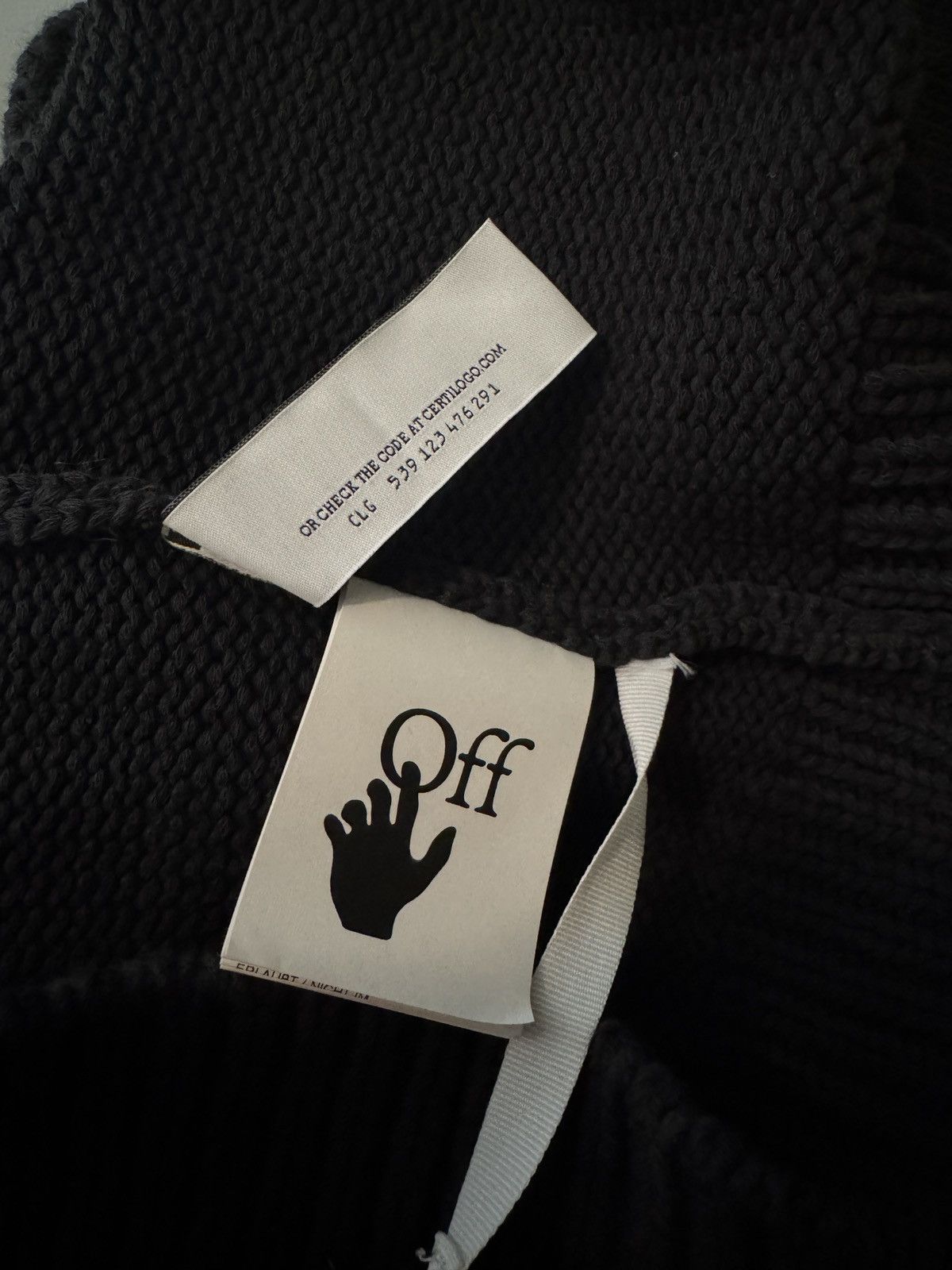 Off-White Off-White™ Big Check Chunky Knit Sweater Size US L / EU 52-54 / 3 - 7 Thumbnail