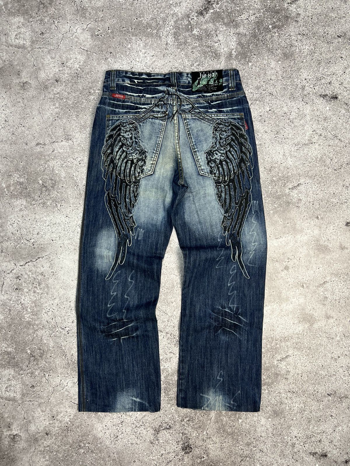 image of Vintage Y2K Style Ed Hardy By Christian Audigier Multipocket in Blue, Men's (Size 32)