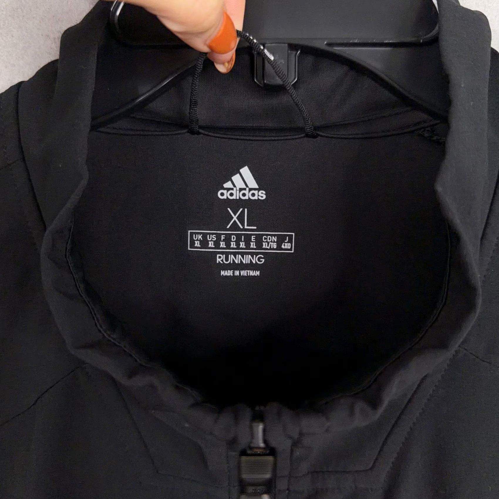 Adidas Adidas Jacket Mens XL Black Full Zip Lightweight Reflective Athletic Running Windbreaker Mens Size US XL / EU 56 / 4 - 5 Thumbnail