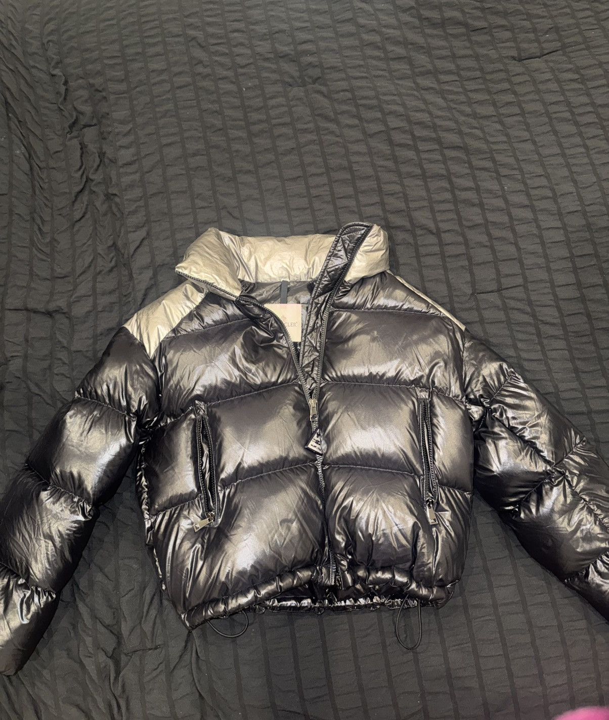 Moncler Moncler Metallic Puffer Jacket Silver/Black Size US S / EU 44-46 / 1 - 2 Thumbnail