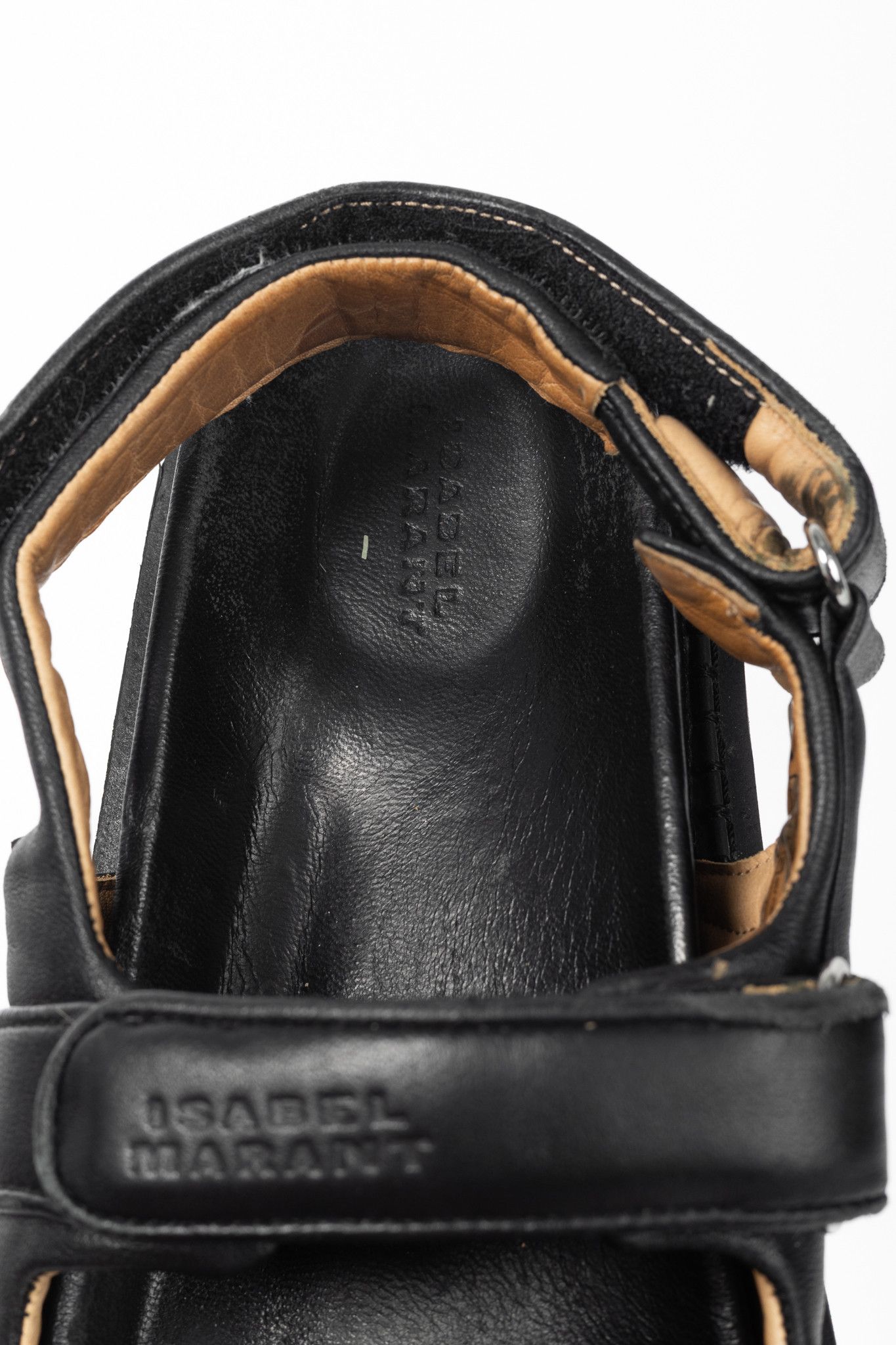 Isabel Marant Isabel Marant Madee Black Leather Padded Dad Sandals Size US 8.5 / IT 38.5 - 10 Thumbnail