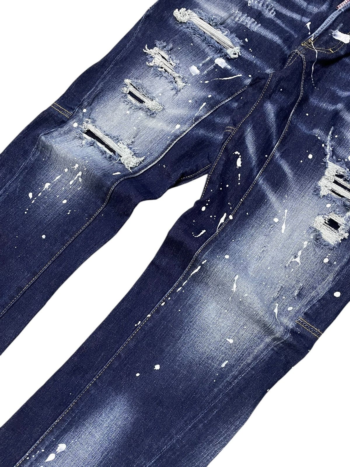 Dsquared2 BNWT Dsquared2 $800 Biker Distressed Paint Splatter Jeans Size US 34 / EU 50 - 4 Thumbnail