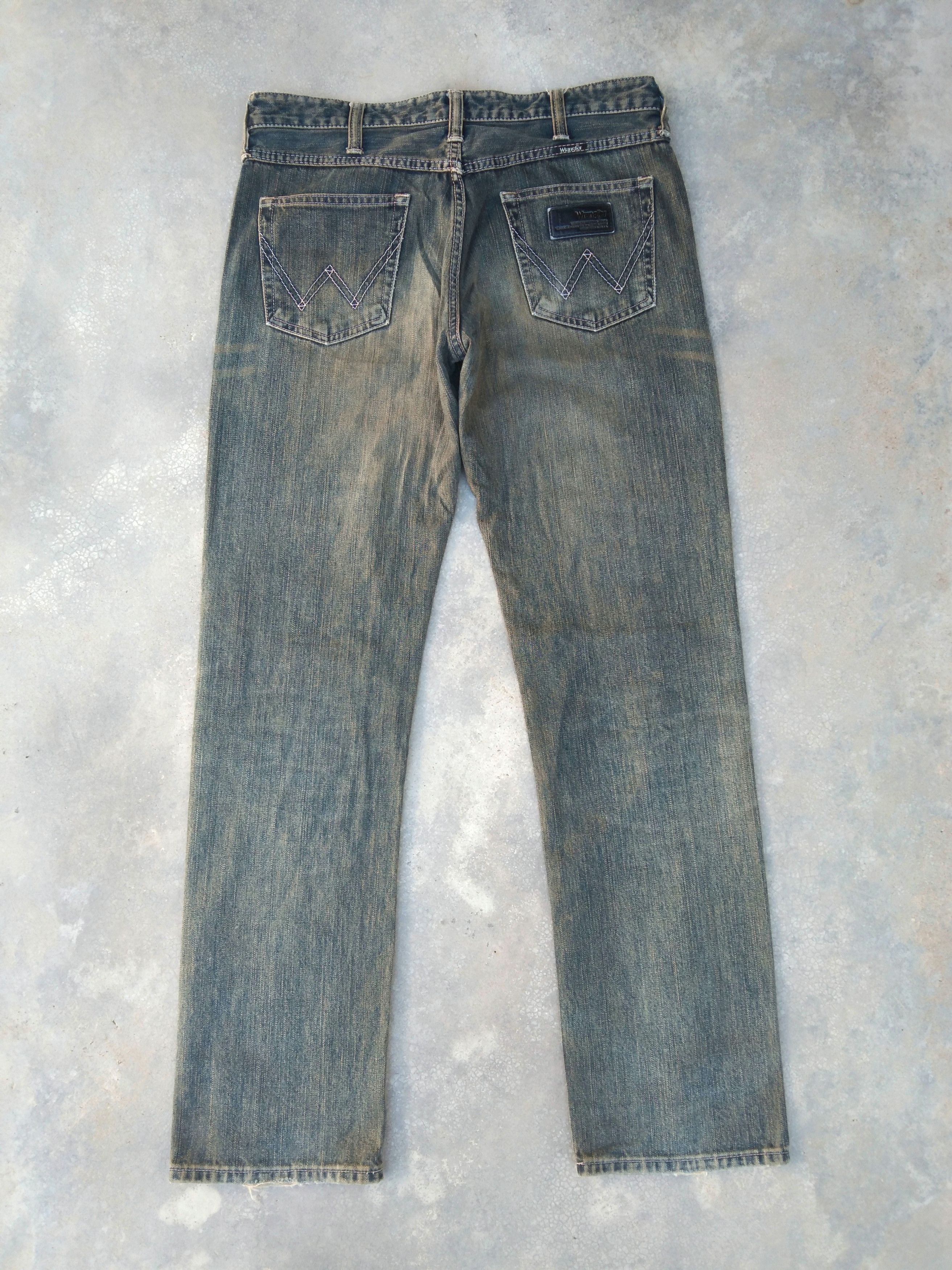 Japanese Brand × Jean × Vintage Vintage Rusty Wash Wrangler Distressed Jeans 32x32 Size US 32 / EU 48 - 2 Thumbnail