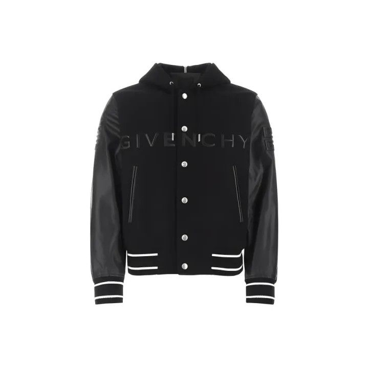 Givenchy Givenchy FW22 Logo Print Hooded Bomber Jacket Size US M / EU 48-50 / 2 - 1 Thumbnail