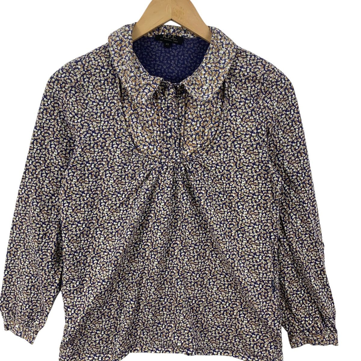 A.P.C. A.P.C. Rue Madame Paris Floral Print Collared Long Sleeve Size XS / US 0-2 / IT 36-38 - 5 Thumbnail