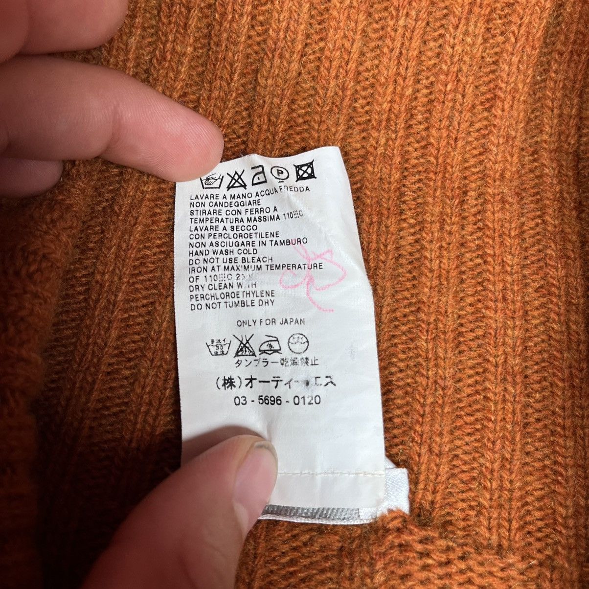 Max Mara Max Mara Orange Wool Cashmere Ribbed Turtleneck Knit Sweater Size S / US 4 / IT 40 - 8 Thumbnail
