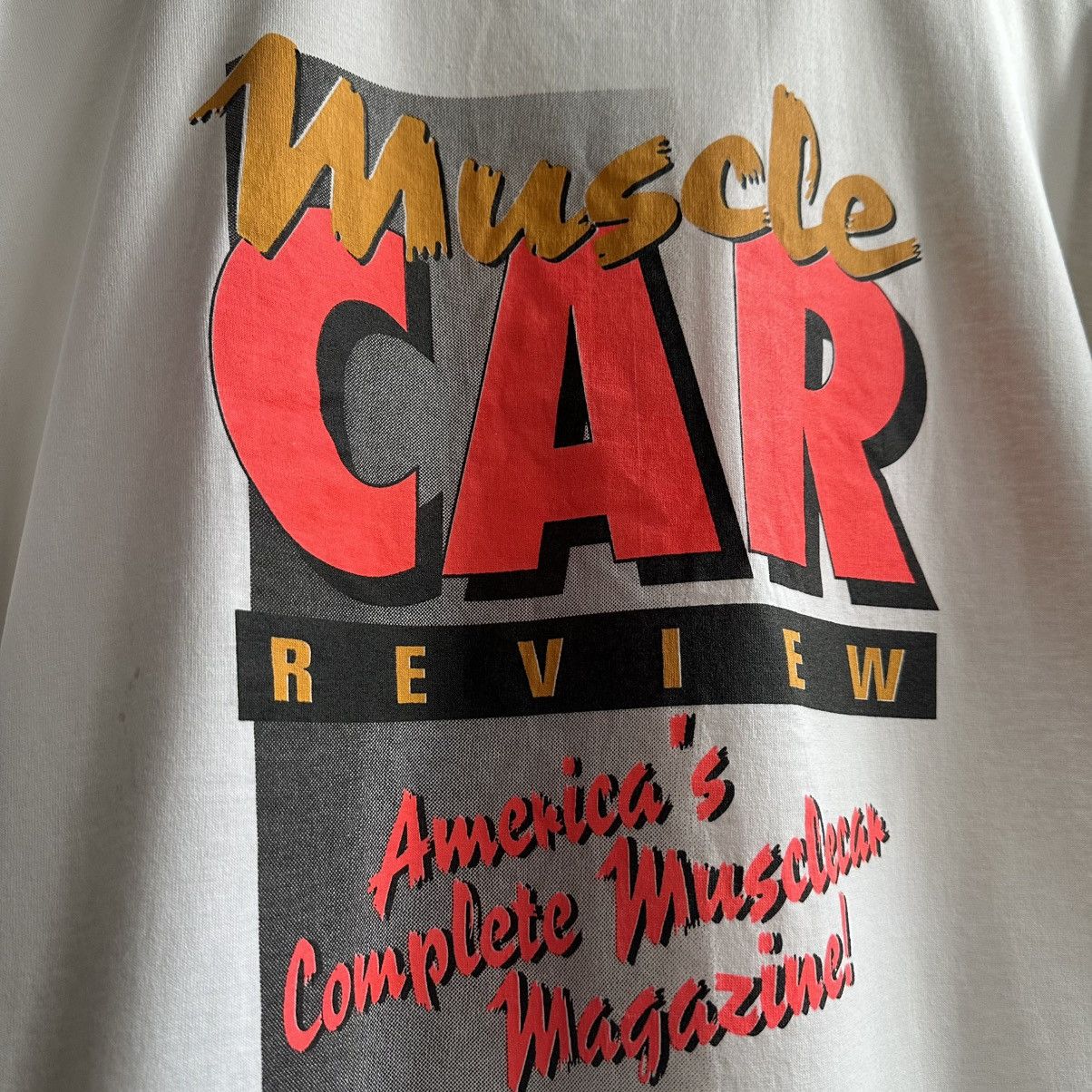 Vintage Vintage 90s Muscle Car Review Magazine Racing Promo Tee Size US XL / EU 56 / 4 - 3 Thumbnail