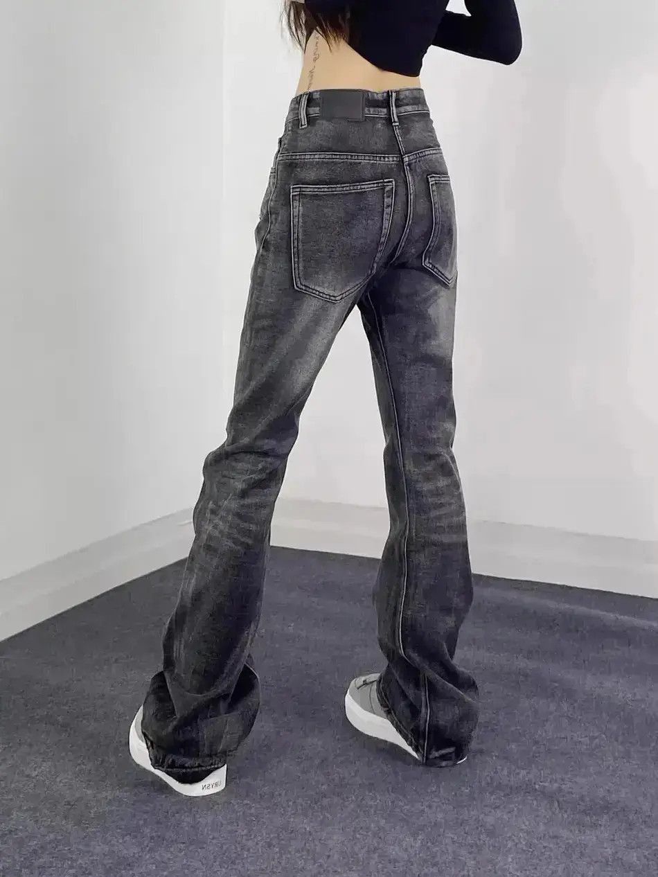 Japanese Brand Retro slim fit micro flared distressed jeans Size US 32 / EU 48 - 4 Thumbnail