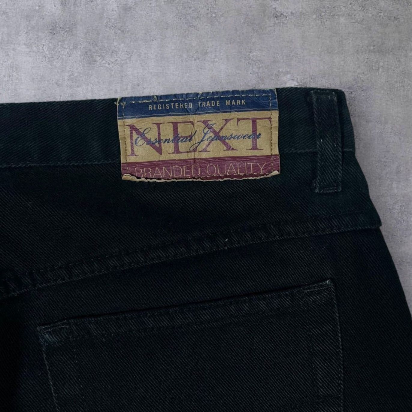 NEXT VINTAGE NEXT Black Denim Cotton High Waisted Mom Jeans Womens UK 18 14/16 Jeans Size 36" / US 14 / IT 50 - 4 Thumbnail
