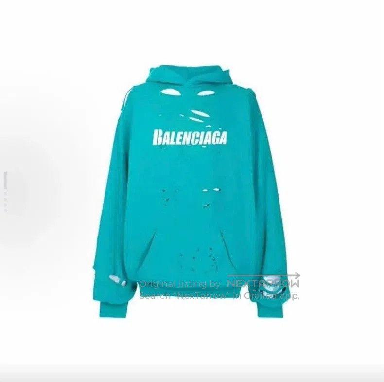 Balenciaga Balenciaga Alphabet Print Hole Hoodie Sweatshirt Size US S / EU 44-46 / 1 - 9 Thumbnail
