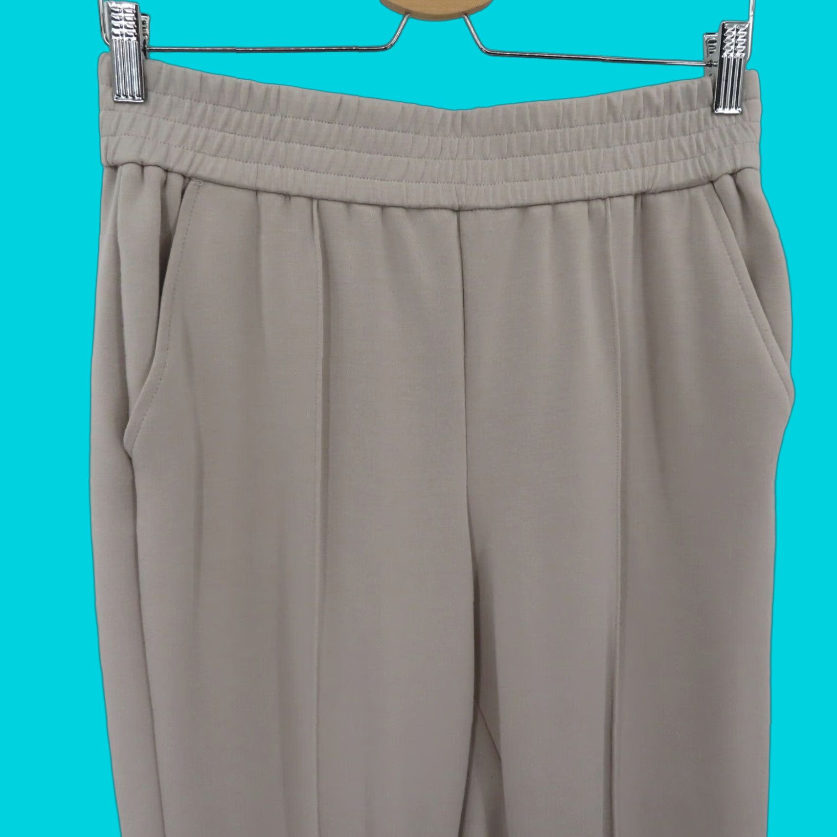 Vintage Mason DAmelie Pants Womens Medium Pull On Stretch Waistband Beige Pleated Front Size 32" / US 10 / IT 46 - 1 Thumbnail