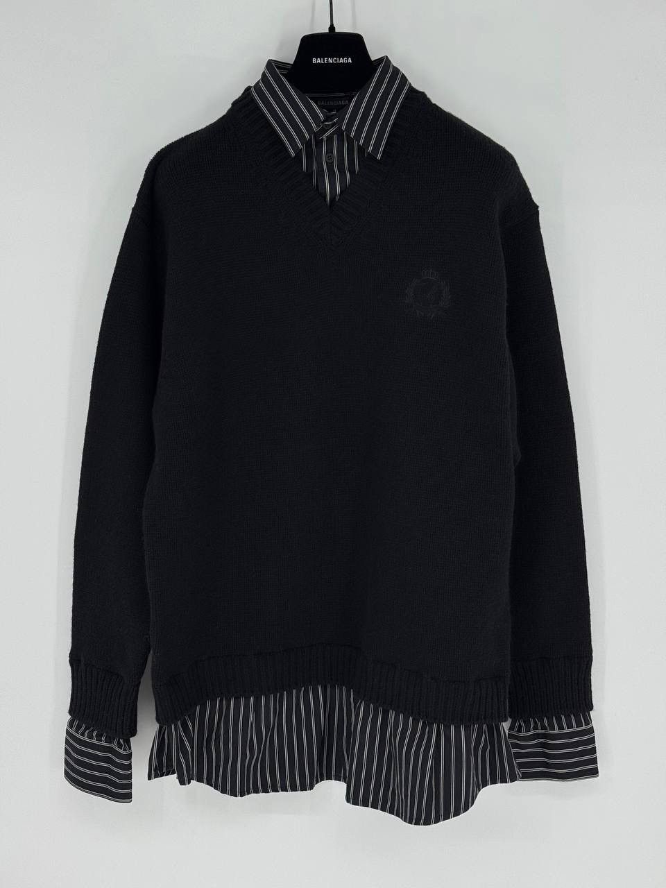 Balenciaga Balenciaga Wool Sweater With Shirt Size US L / EU 52-54 / 3 - 2 Thumbnail