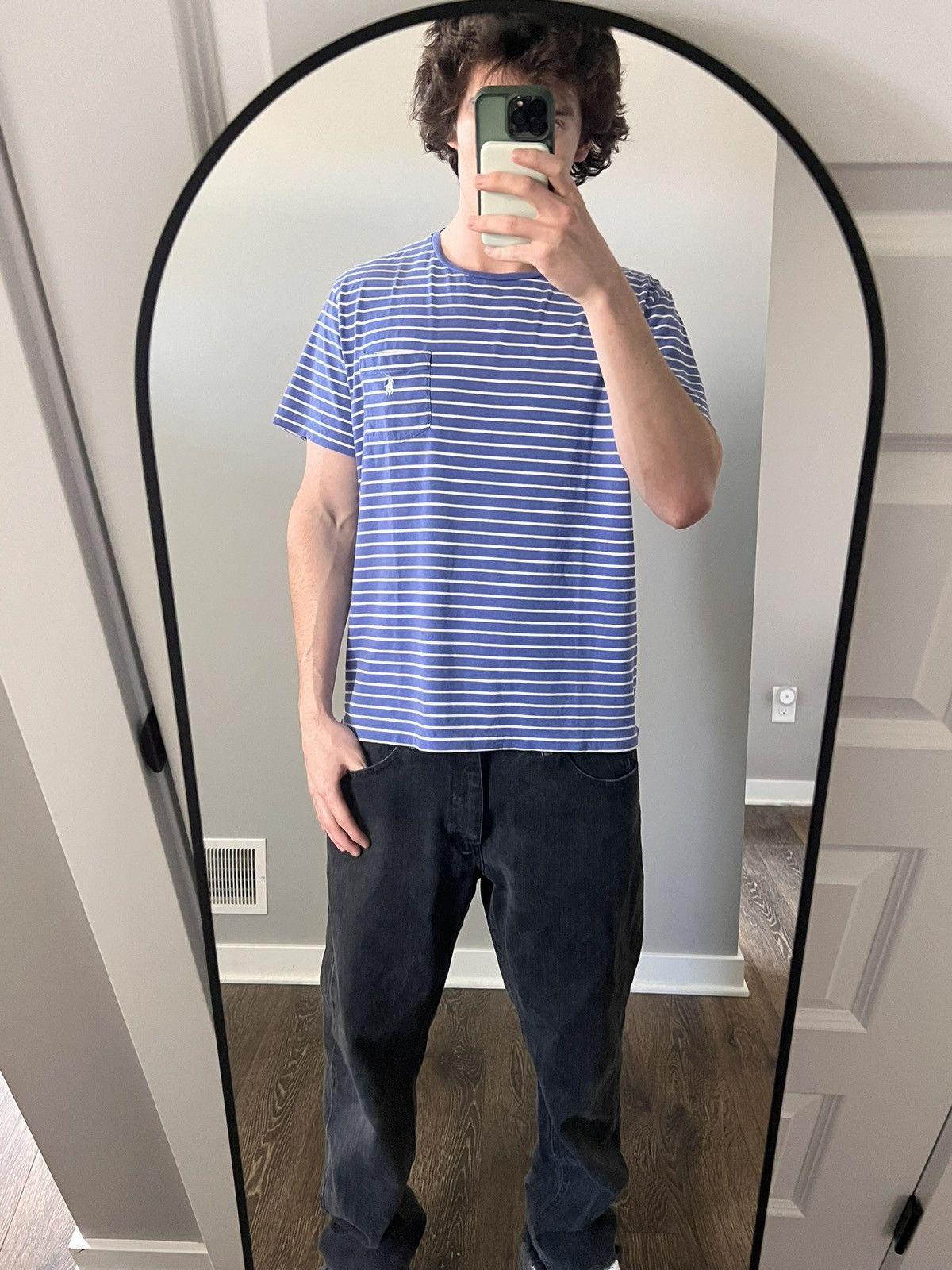 Polo Ralph Lauren Polo Ralph Lauren Blue Striped Shirt Size US L / EU 52-54 / 3 - 6 Thumbnail