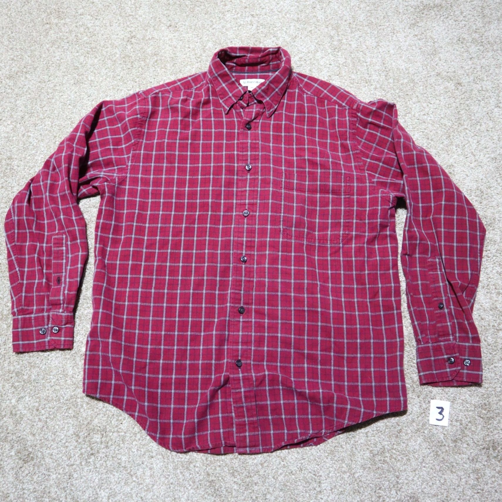 Vintage VINTAGE St. John's Bay Shirt Plaid Button-Front 100% Cotton Men M Red Classic Fit Button-Up Size M Mens Size US M / EU 48-50 / 2 - 2 Thumbnail