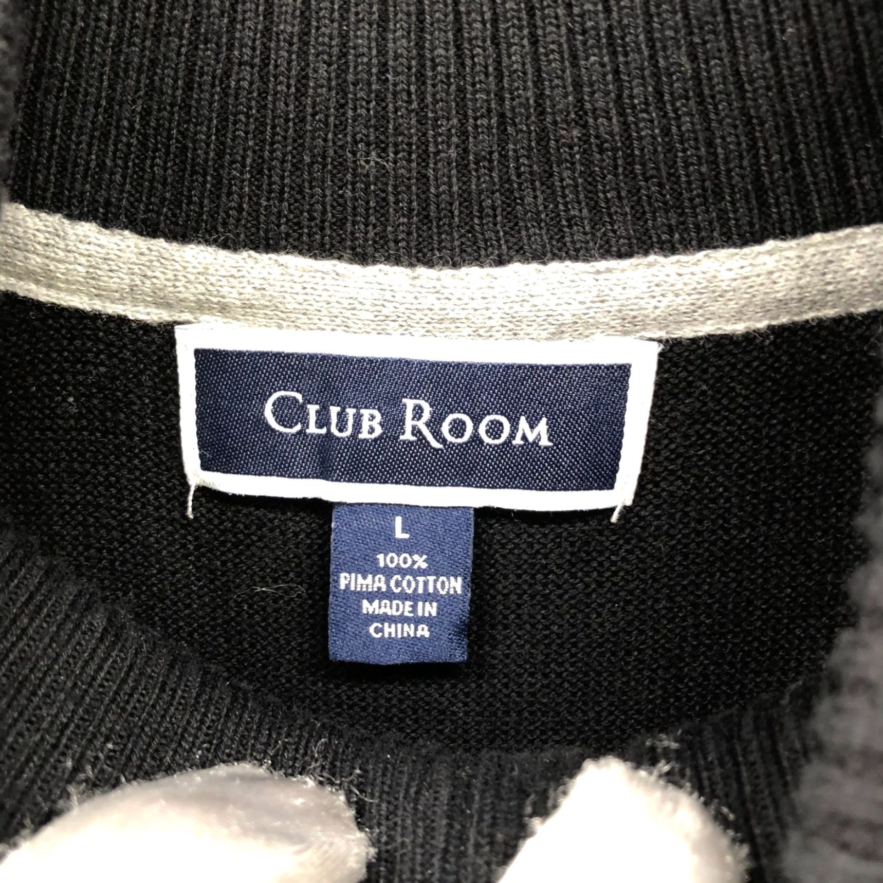 Club Room Club Room Pima Cotton 1/4 Zip Sweater Mens L Black Burgundy Argyle Classic Pullover Size US L / EU 52-54 / 3 - 7 Thumbnail