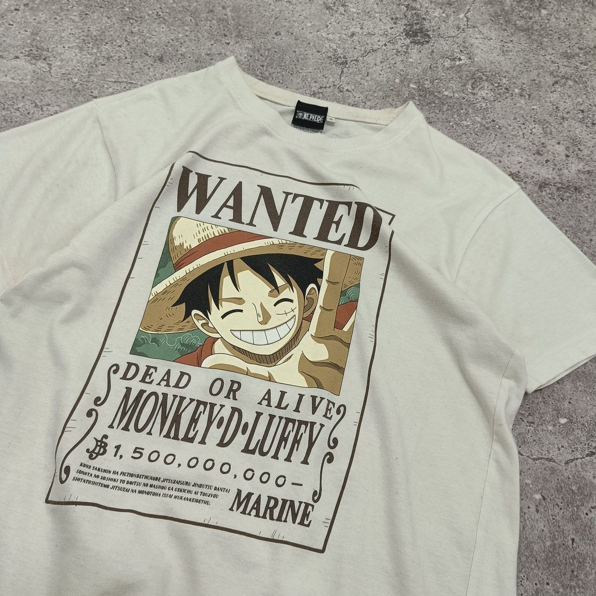 Anime Vintage 00s One Piece Monkey D Luffy Wanted tee Anime og y2k Size US S / EU 44-46 / 1 - 2 Thumbnail