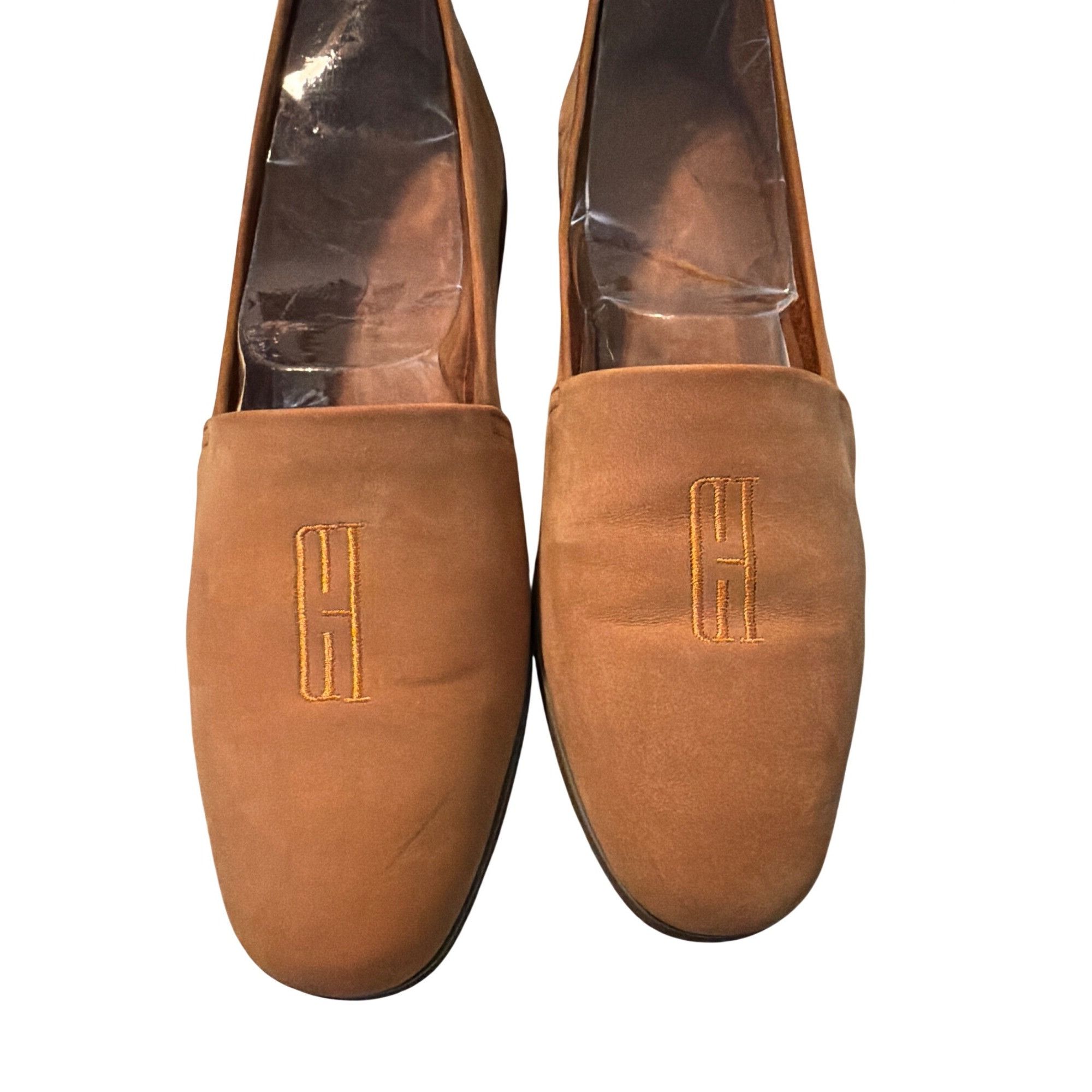 Cole Haan Cole Haan Tan Suede Loafers Flat Shoes Rubber Sole Embroider Size US 9 / IT 39 - 3 Thumbnail