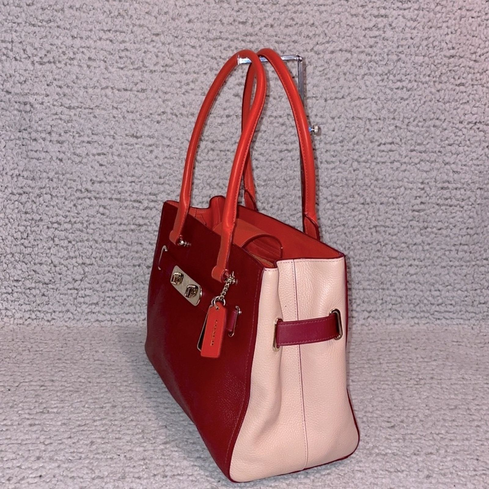 Coach Coach Swagger Carryall Colorblock Pebble Leather Tote Size ONE SIZE - 2 Thumbnail
