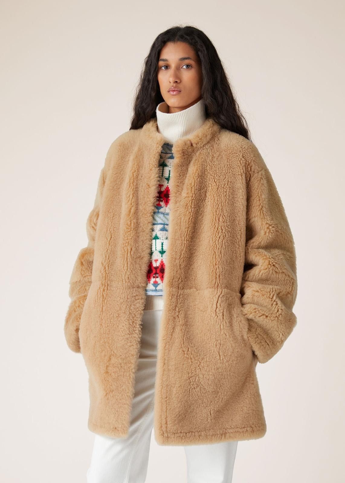 Loro Piana o1srvl11e1125 FAN2461 Celio Shearling Coat in Brown Size M / US 6-8 / IT 42-44 - 3 Thumbnail