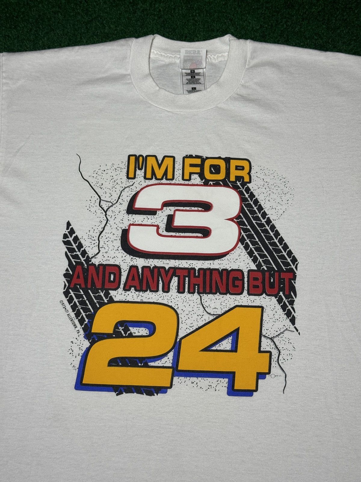 Vintage Vtg 90s Dale Earnhardt Jeff Gordon Rivalry Nascar T Shirt Size US L / EU 52-54 / 3 - 2 Thumbnail