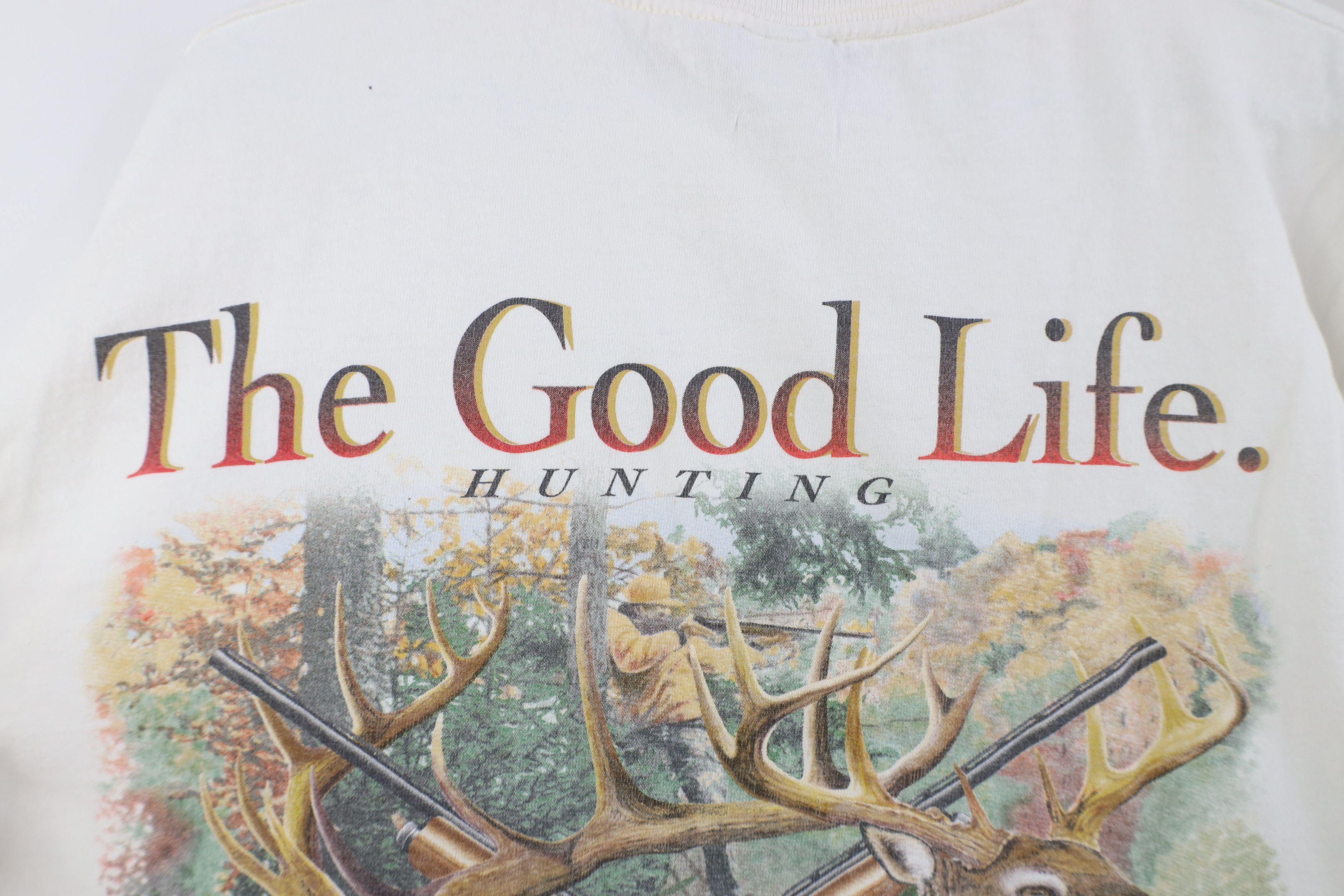 Vintage Vintage 90s Streetwear Life Hunting Nature Deer Buck T-Shirt Size US XL / EU 56 / 4 - 11 Thumbnail