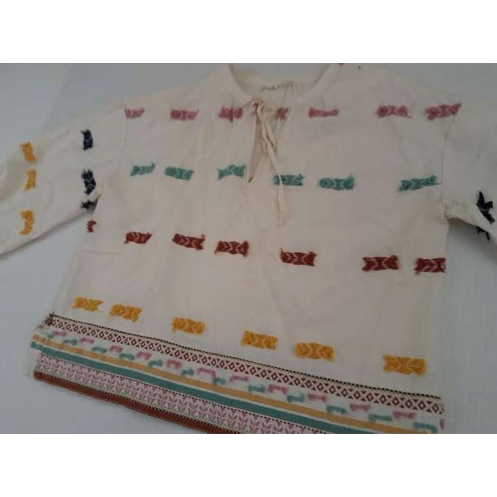Lou & Grey VINTAGE Lou&Grey Blouse Small Southwestern Embroidered Needlework Woman Size S / US 4 / IT 40 - 2 Thumbnail
