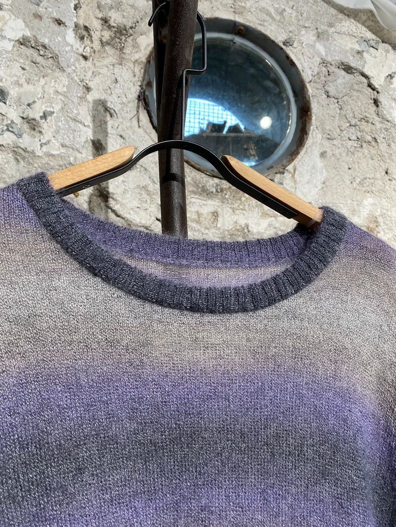 Song For The Mute Song For The Mute striped distressed design sweater Size US S / EU 44-46 / 1 - 3 Thumbnail