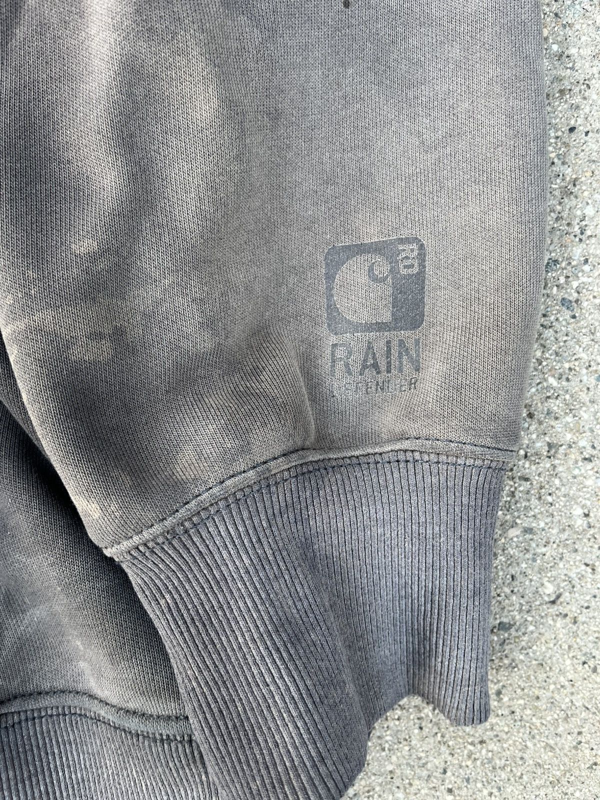 Carhartt Custom Carhartt 1/4 Zip Hoodie Sun Fade Thrash Rain Defender Size US L / EU 52-54 / 3 - 7 Thumbnail