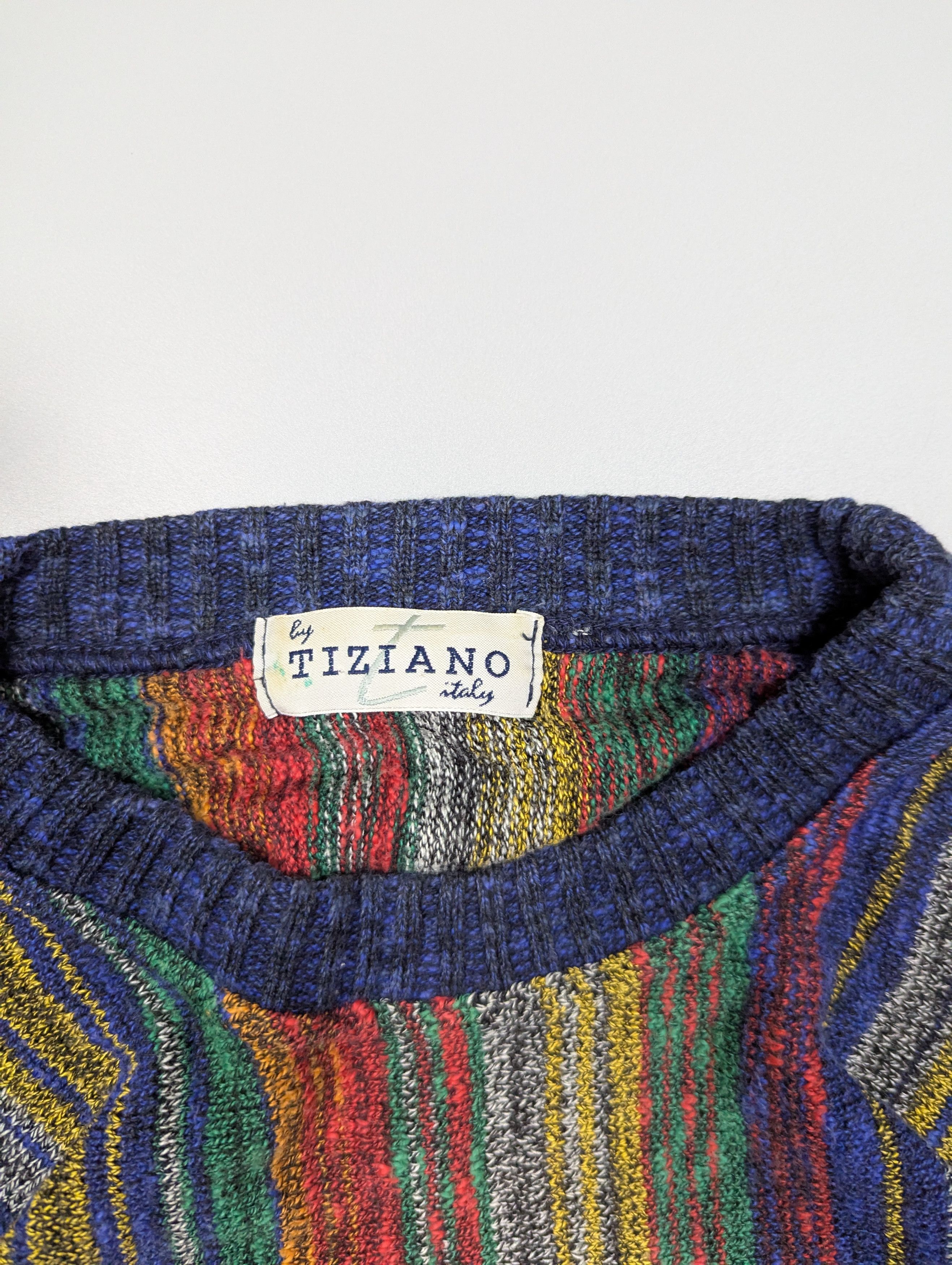 Vintage 90s Coogi Style Textured Sweater Cotton Traders Pullover Size US L / EU 52-54 / 3 - 6 Thumbnail