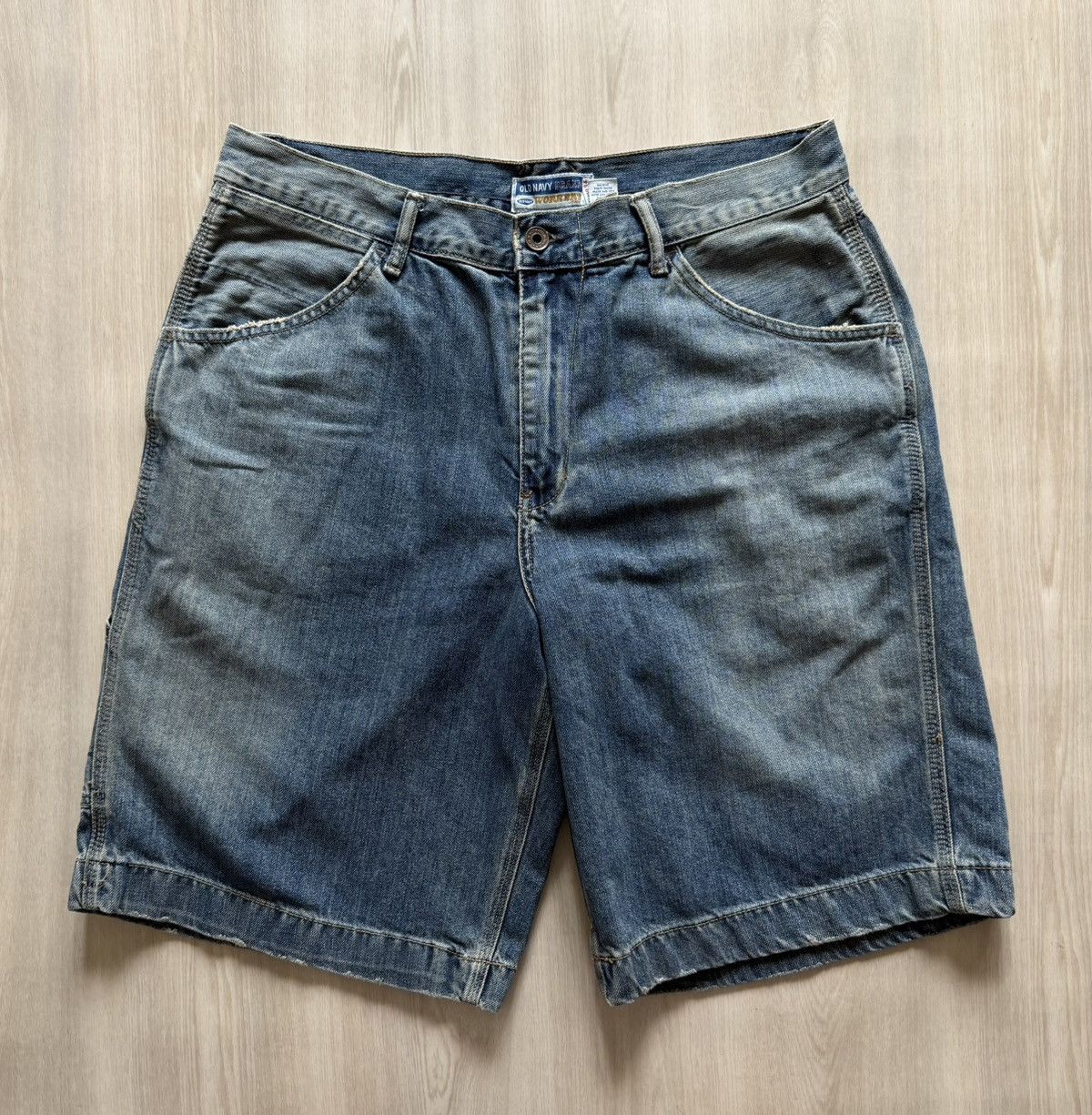 Old Navy Vintage Old Navy Painters Carpenter Denim Shorts Sz 38 Baggy Size US 38 / EU 54 - 2 Thumbnail