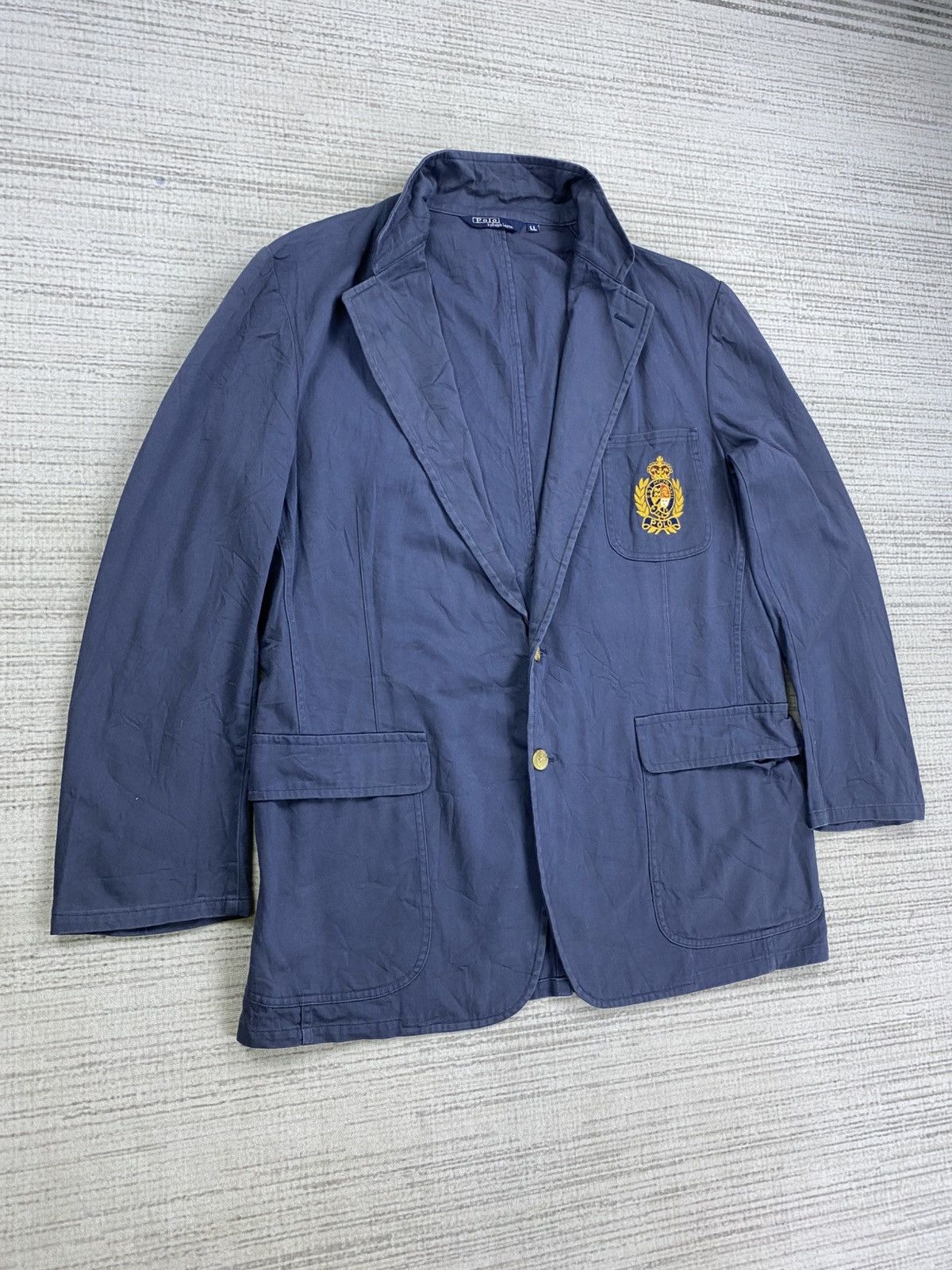 Vtg 80s Polo Ralph Lauren Embroidery Logo Coat Jacket