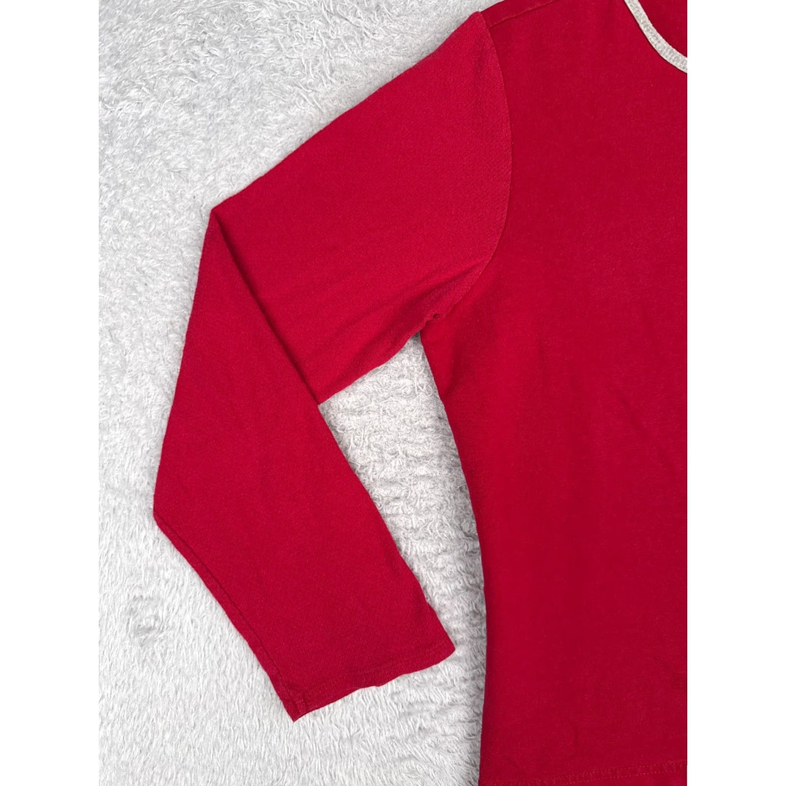 Tommy Hilfiger Tommy Hilfiger Shirt Men L Red Long Sleeve Cotton Blend Thermal Logo Size US L / EU 52-54 / 3 - 3 Thumbnail