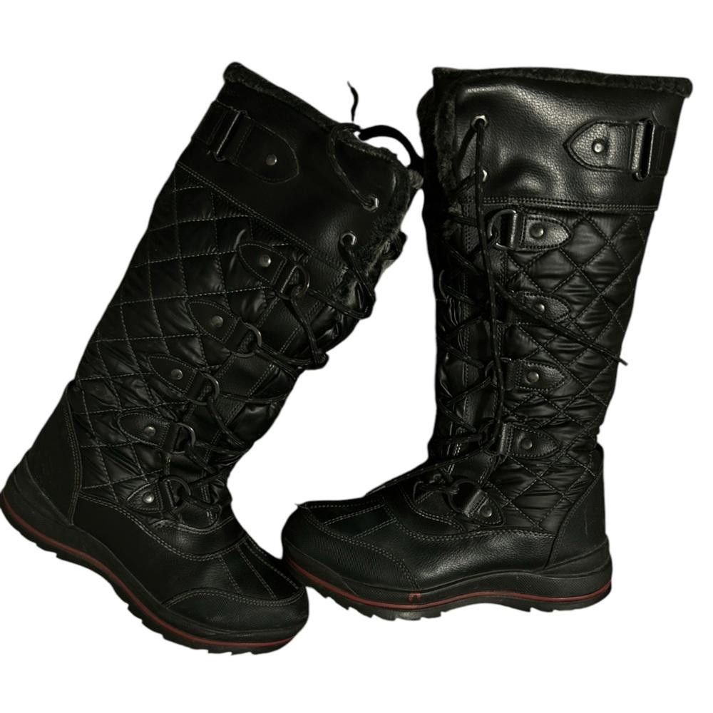 Designer Warm & Stylish Black Winter Boots Size US 6 / IT 36 - 3 Thumbnail