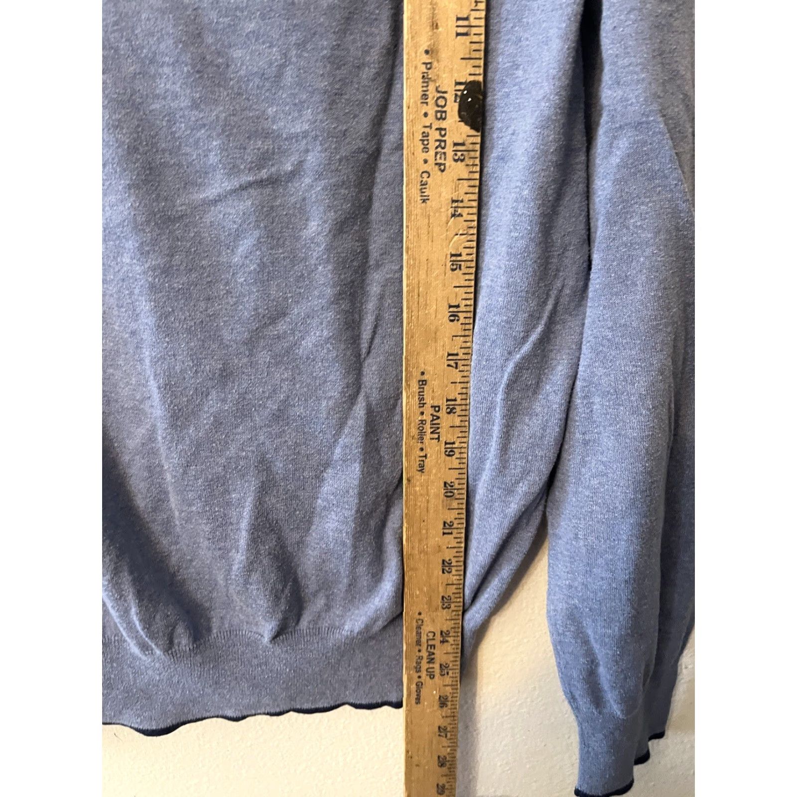 Joseph Abboud Joseph Abboud Sweater Men L Cotton 1/4 Zip Pullover Blue Knit Mock Neck Size US L / EU 52-54 / 3 - 5 Thumbnail