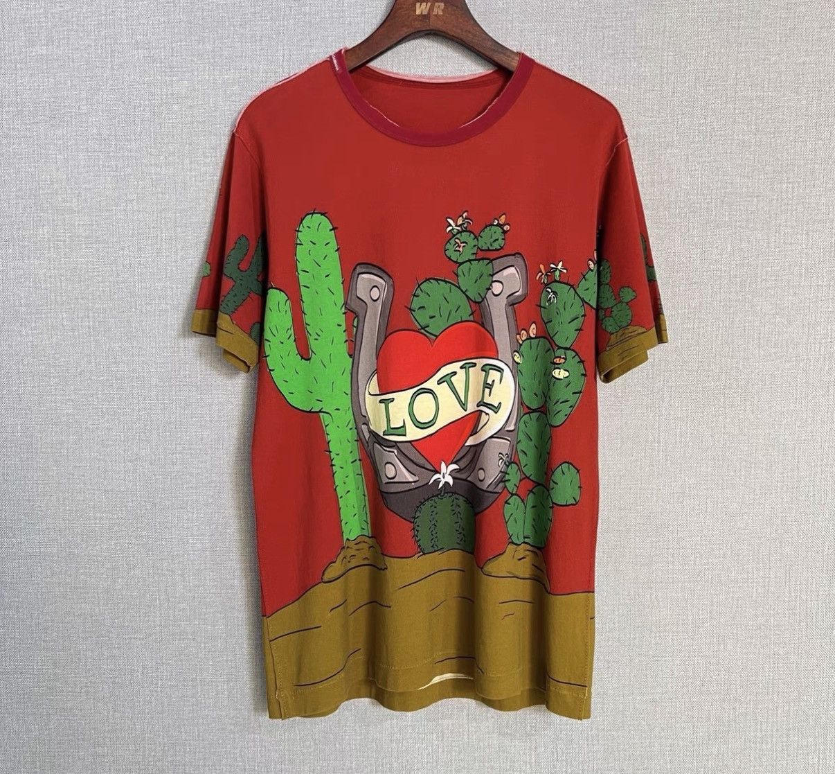 Dolce & Gabbana Dolce & Gabbana Red Cactus Print Short Sleeve T-Shirt Size US L / EU 52-54 / 3 - 1 Thumbnail